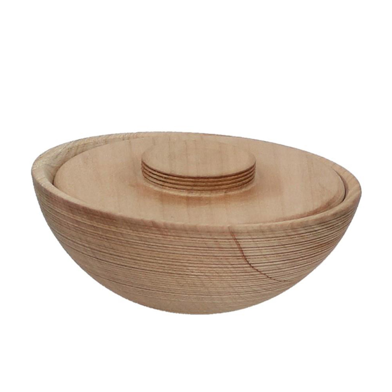 Bowl with Lid Cherry Wood