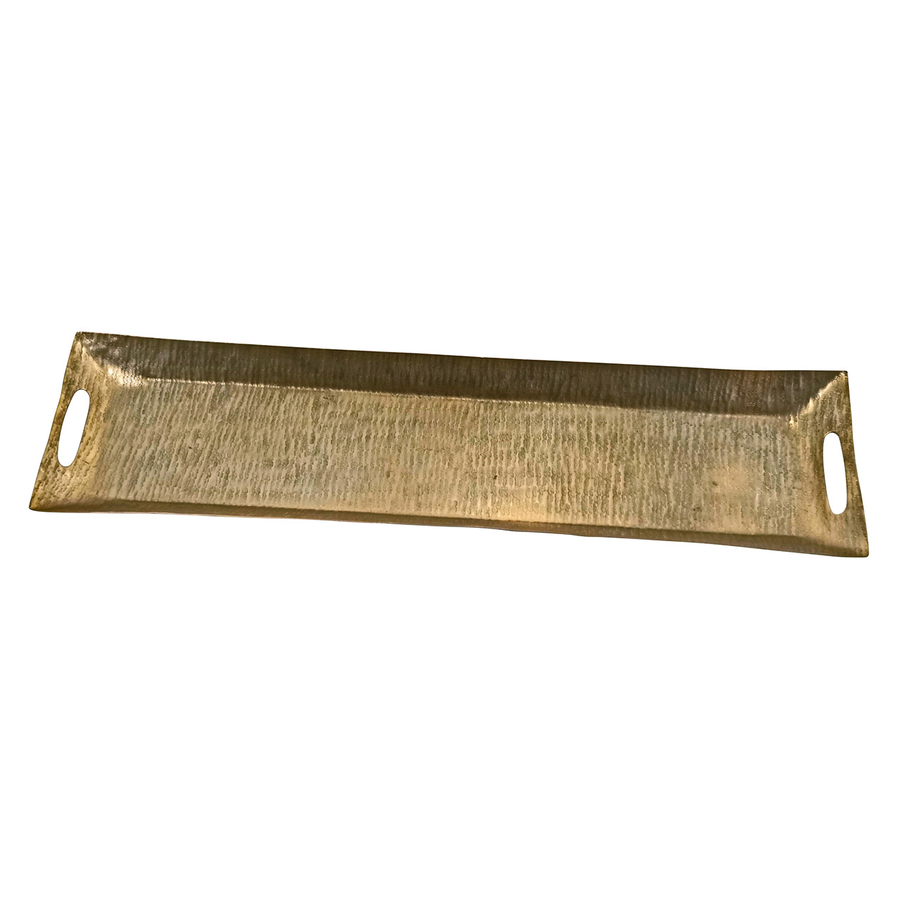 Tray hammered 85x23x4 cm champagne