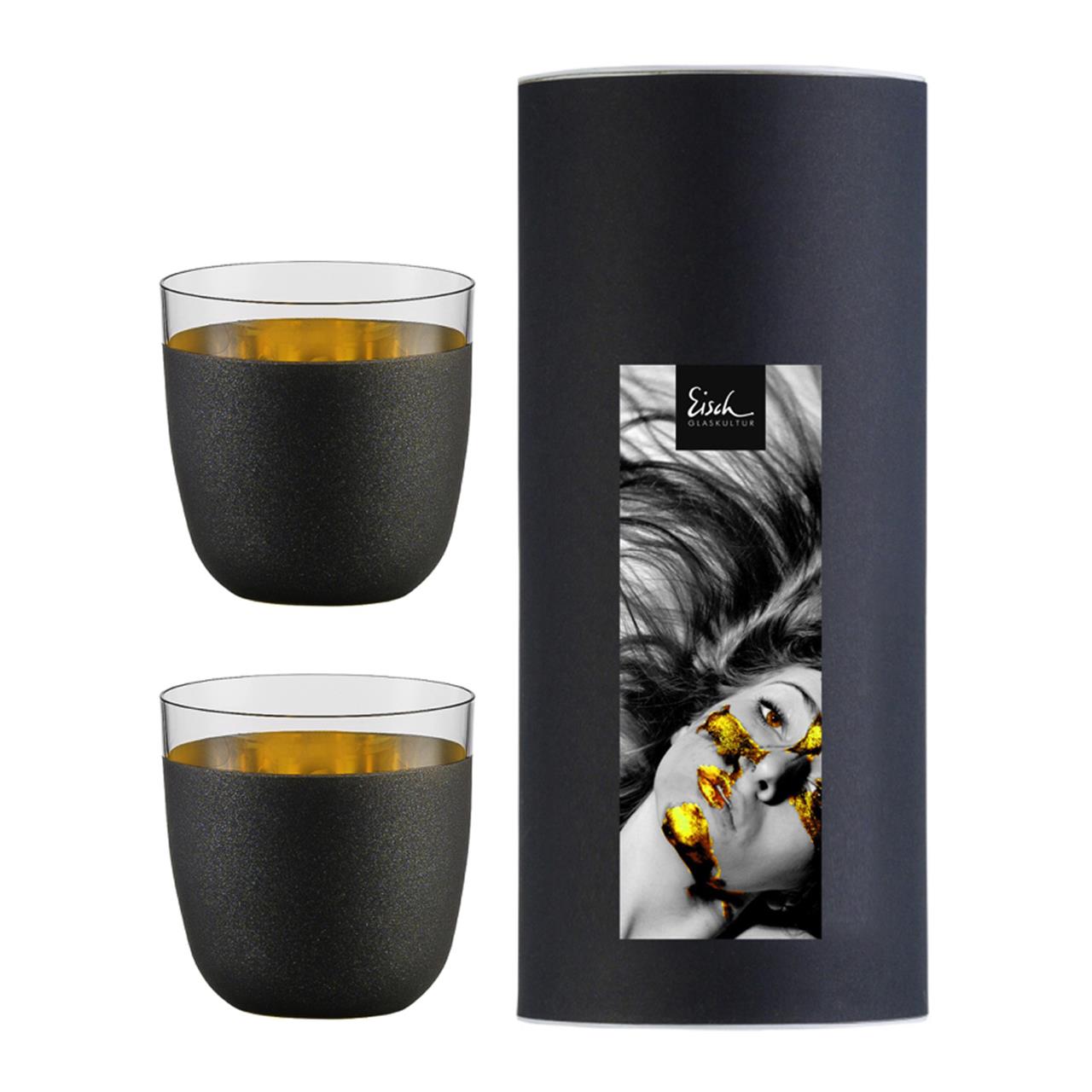 Tumbler 0.39 l black gold (2 pcs.)