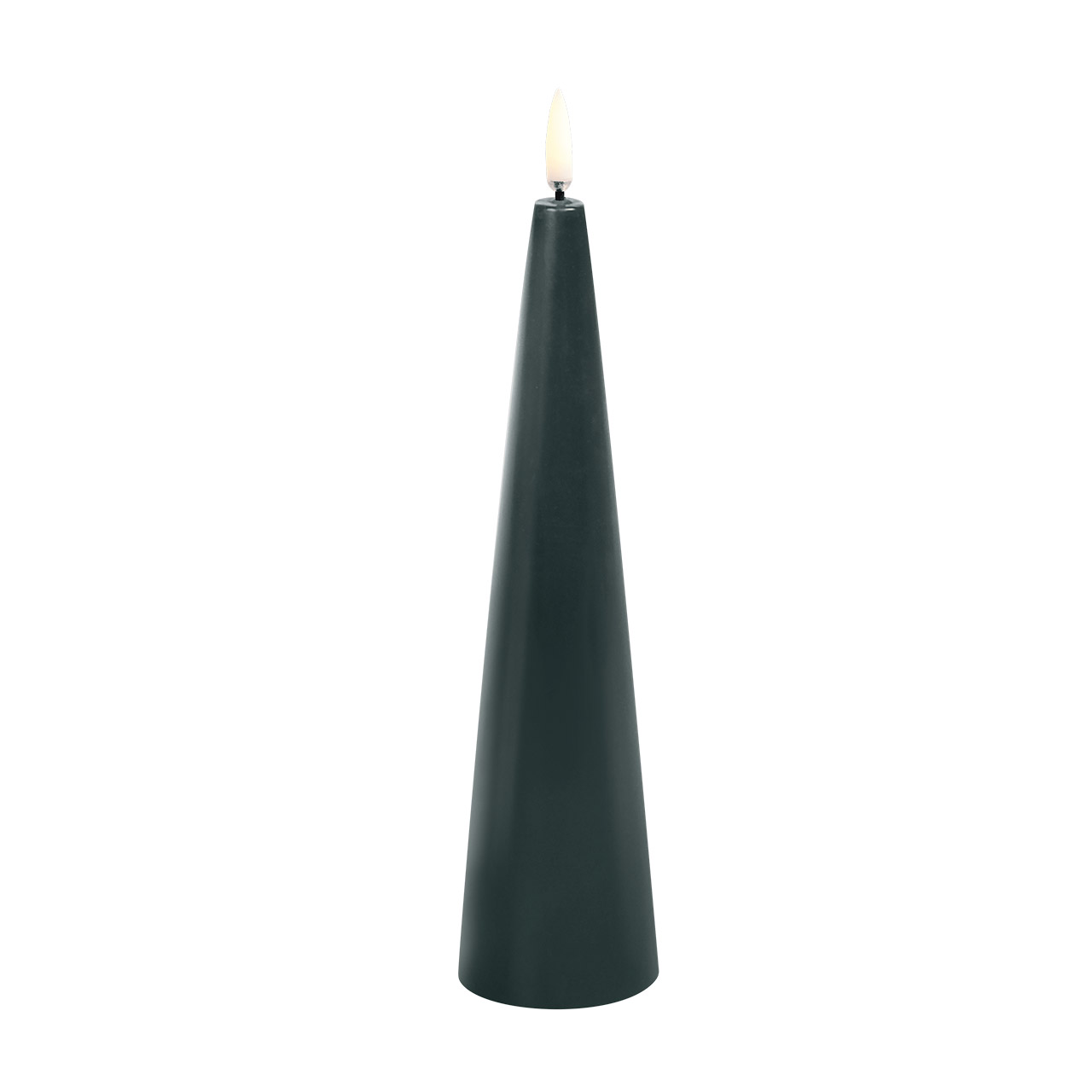 Candle conical LED 21,5x5,8 cm pine dreen