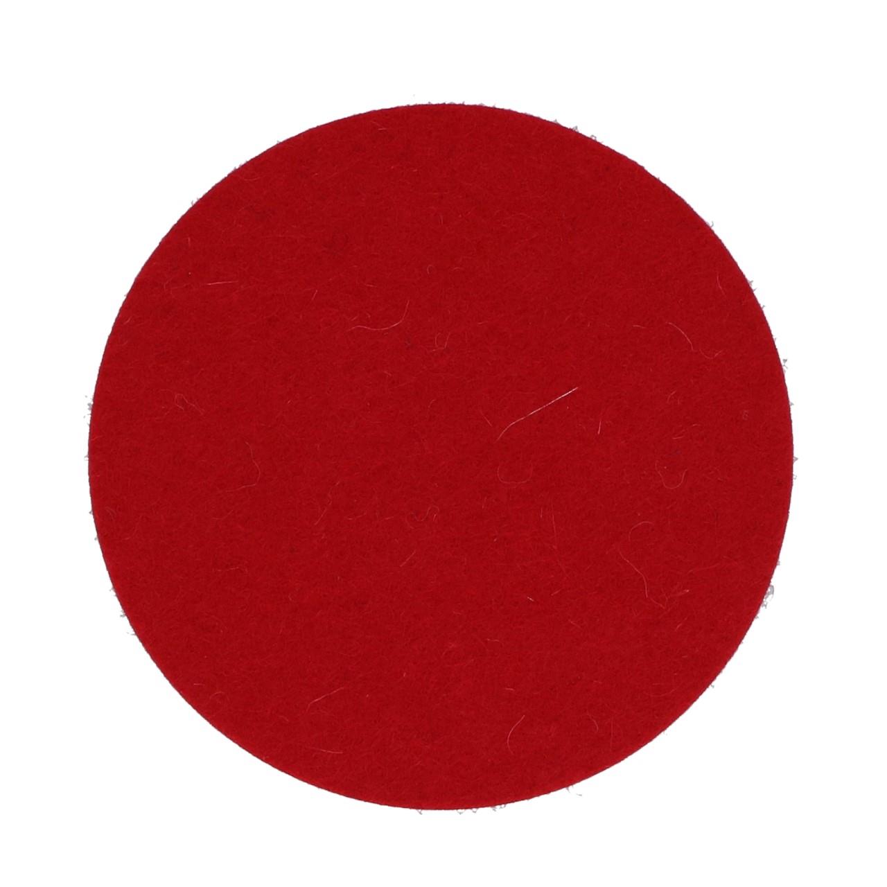 Coaster round 9 cm poppy-red 55