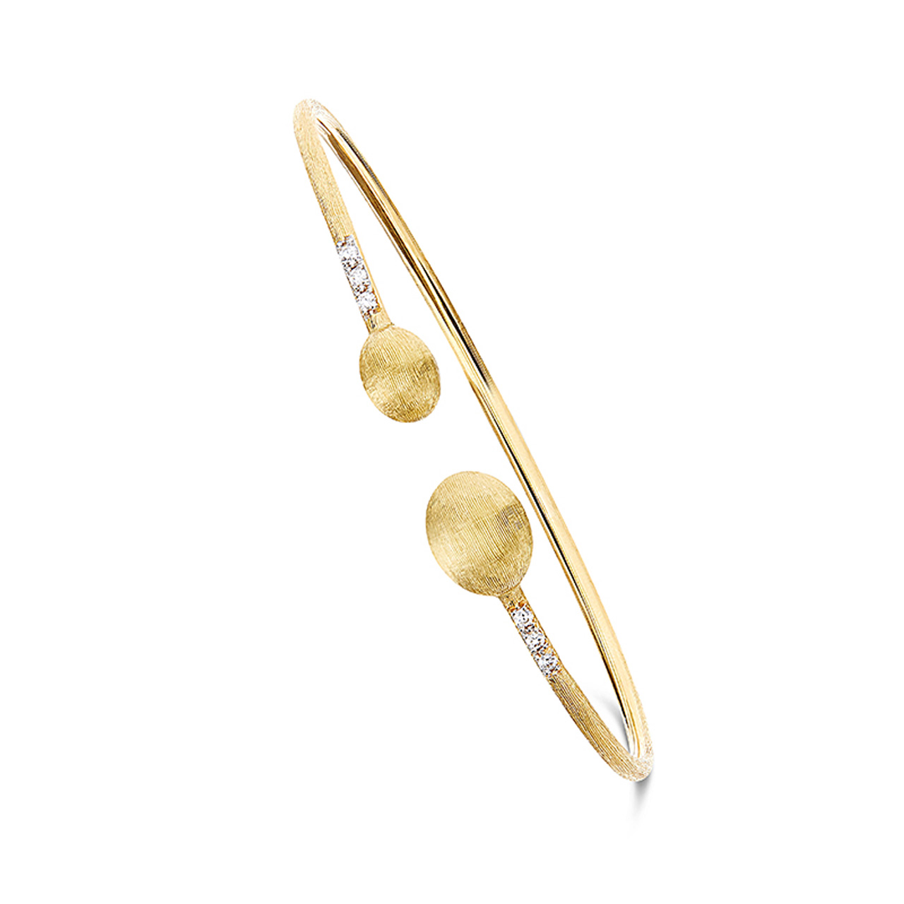 Bangle 750 yellow gold diamonds 0.084 ct