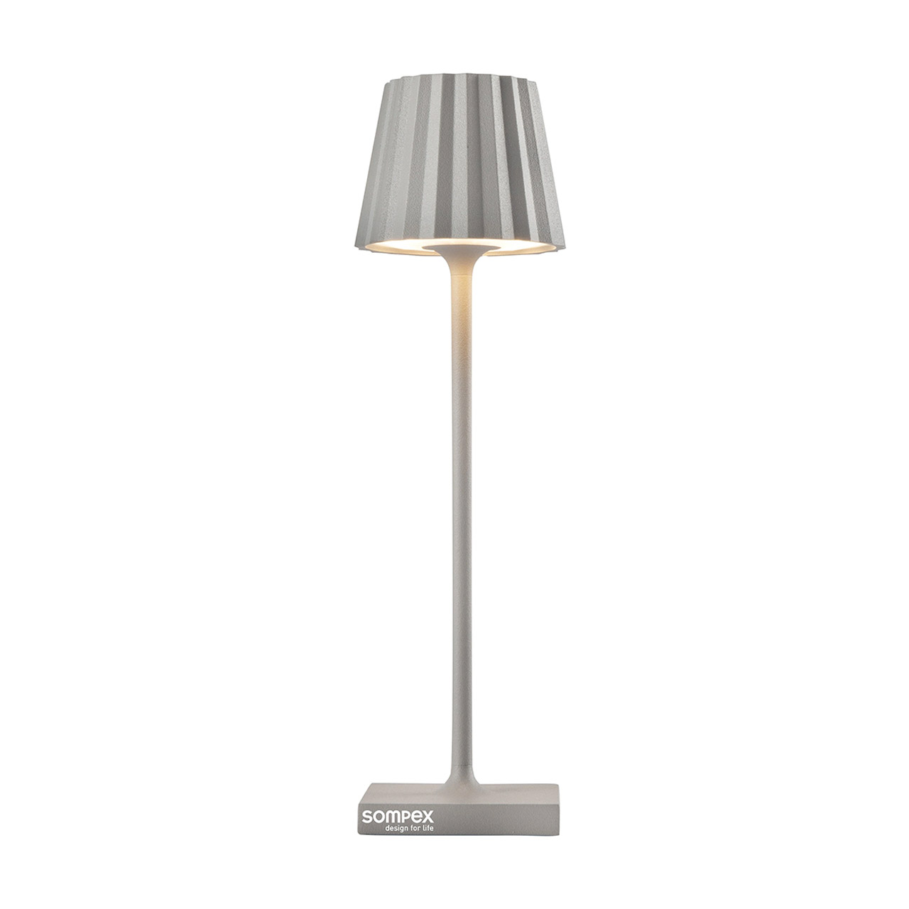 Tischlampe LED 21 cm dimmbar grau