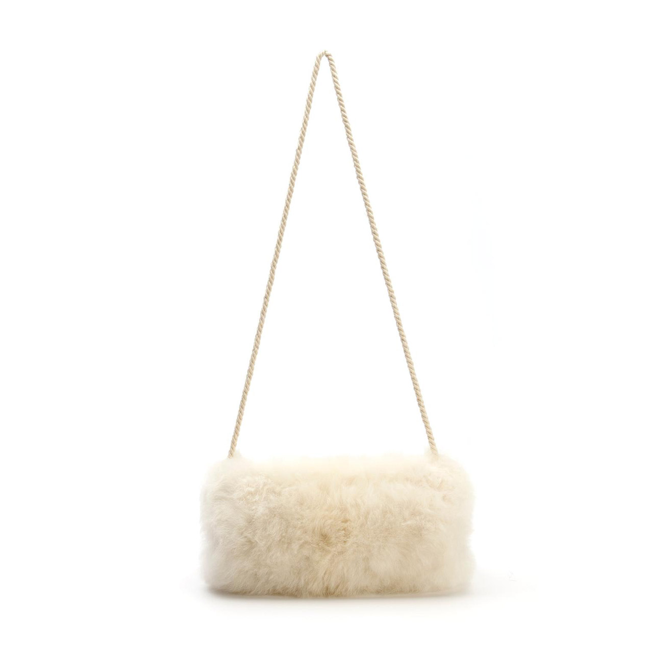 Muff Alpaka-Fell offwhite beige