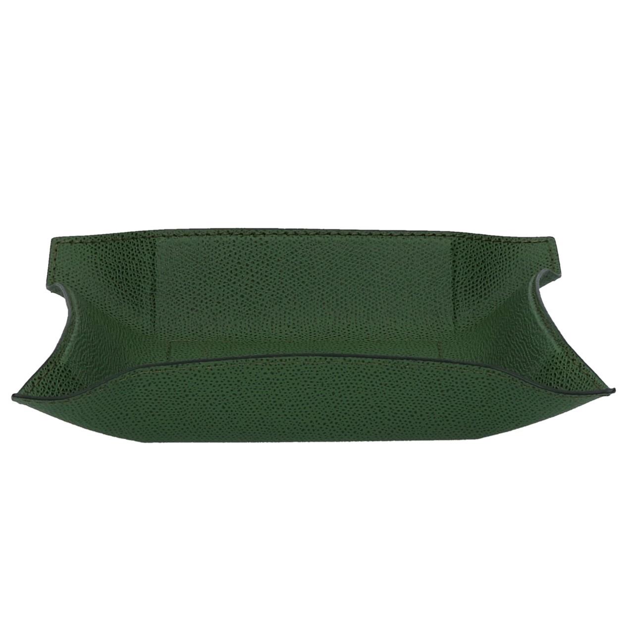 Square Valet Tray medium, Golf green, Stitching green