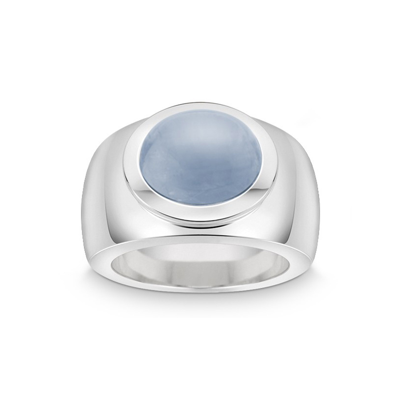 Ring Sterlingsilber 925 Chalcedon blau W58