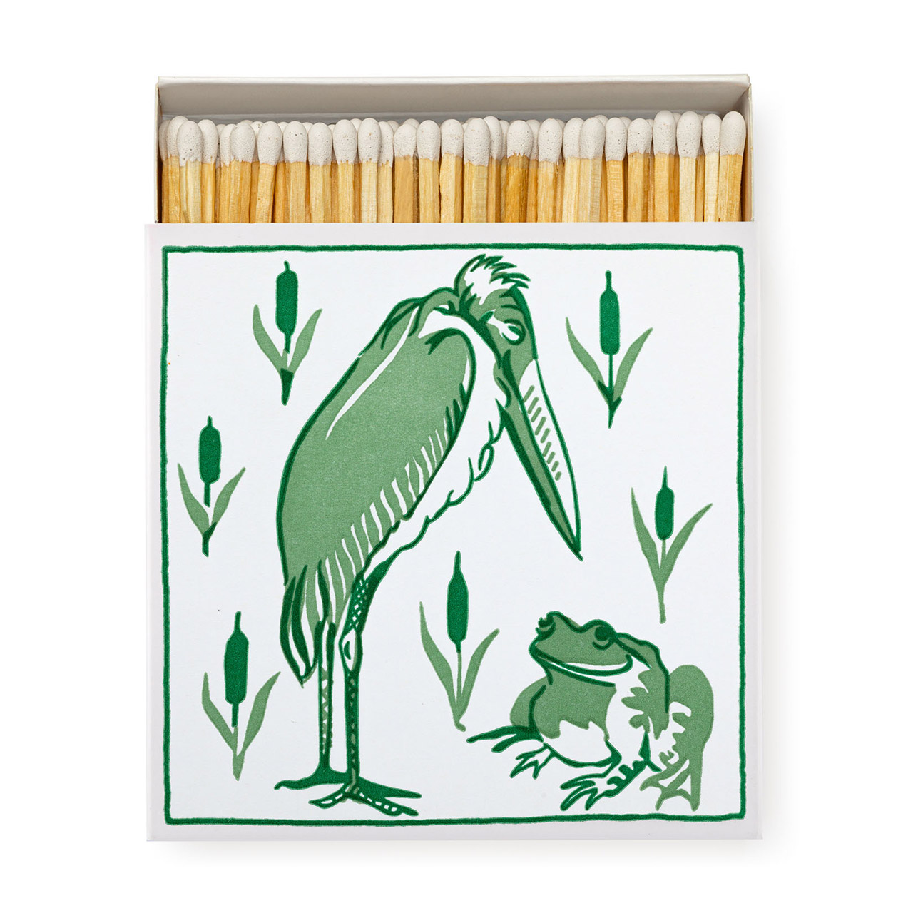 Matches Stork and frog