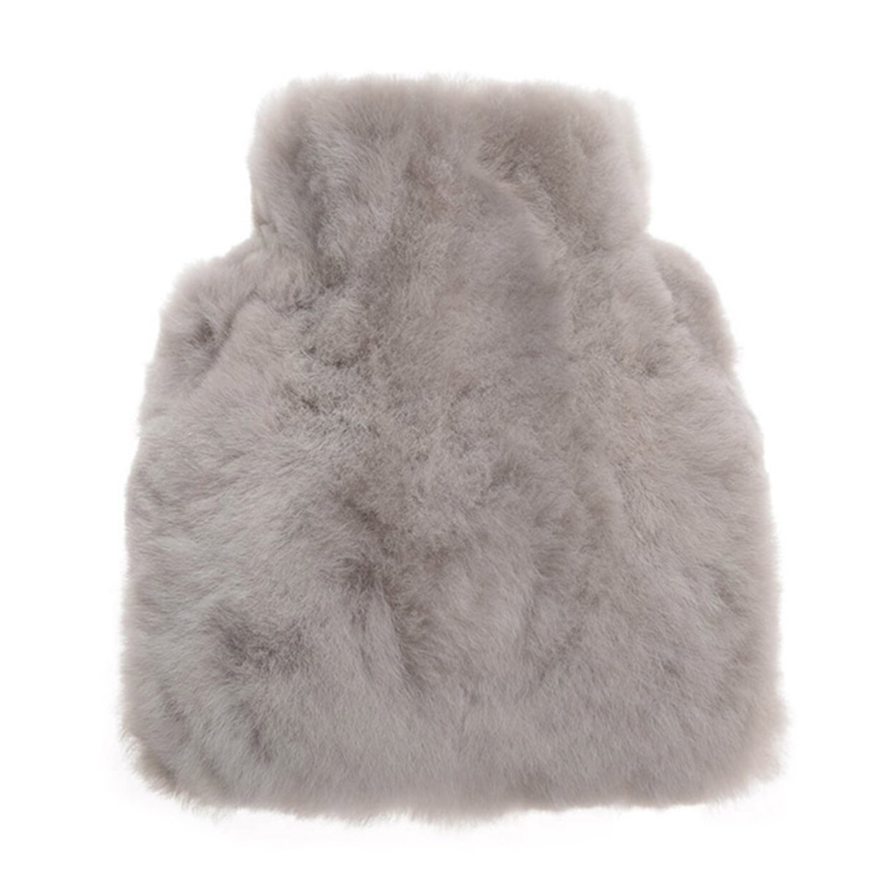 Hot Water Bottle Alpaca-Fur 0.6 l gray