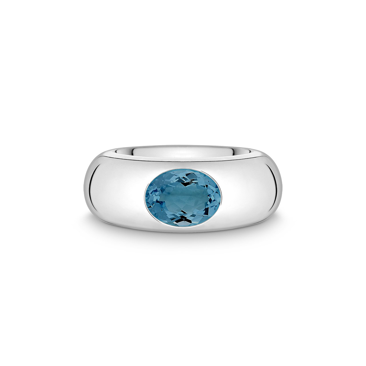 Ring Sterlingsilber 925 Blautopas behandelt London blau W56