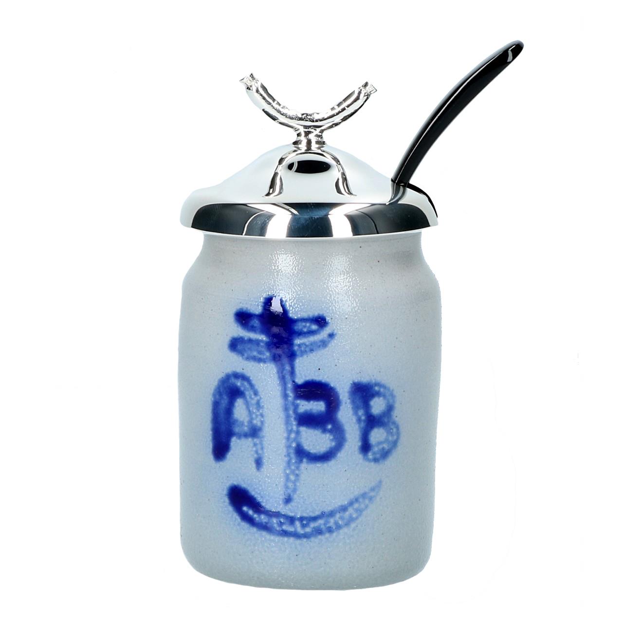 Mustard Pot Sausage 11 cm sterling silver