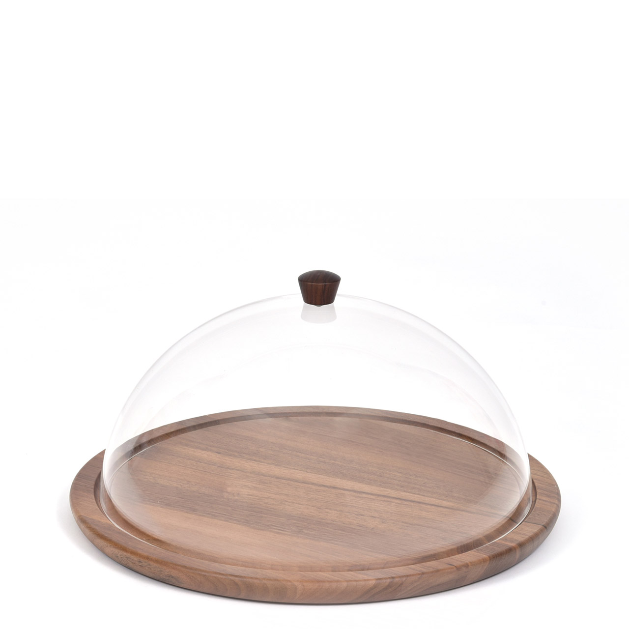 Chees/Cake Dome Tray 30x17 cm Walnut