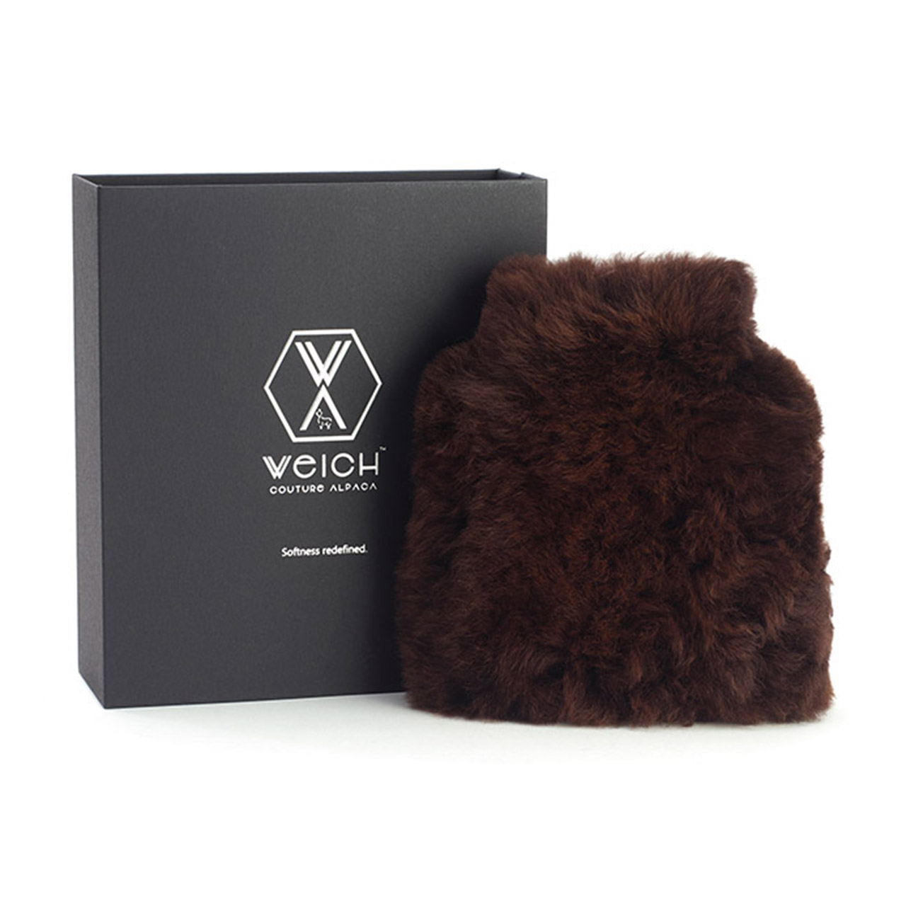 Hot Water Bottle Alpaca-Fur 0.2 l brown