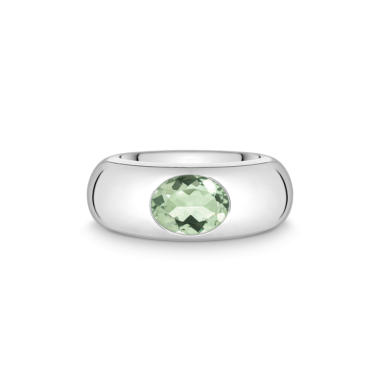 Ring sterling silver 925 prasiolite W53