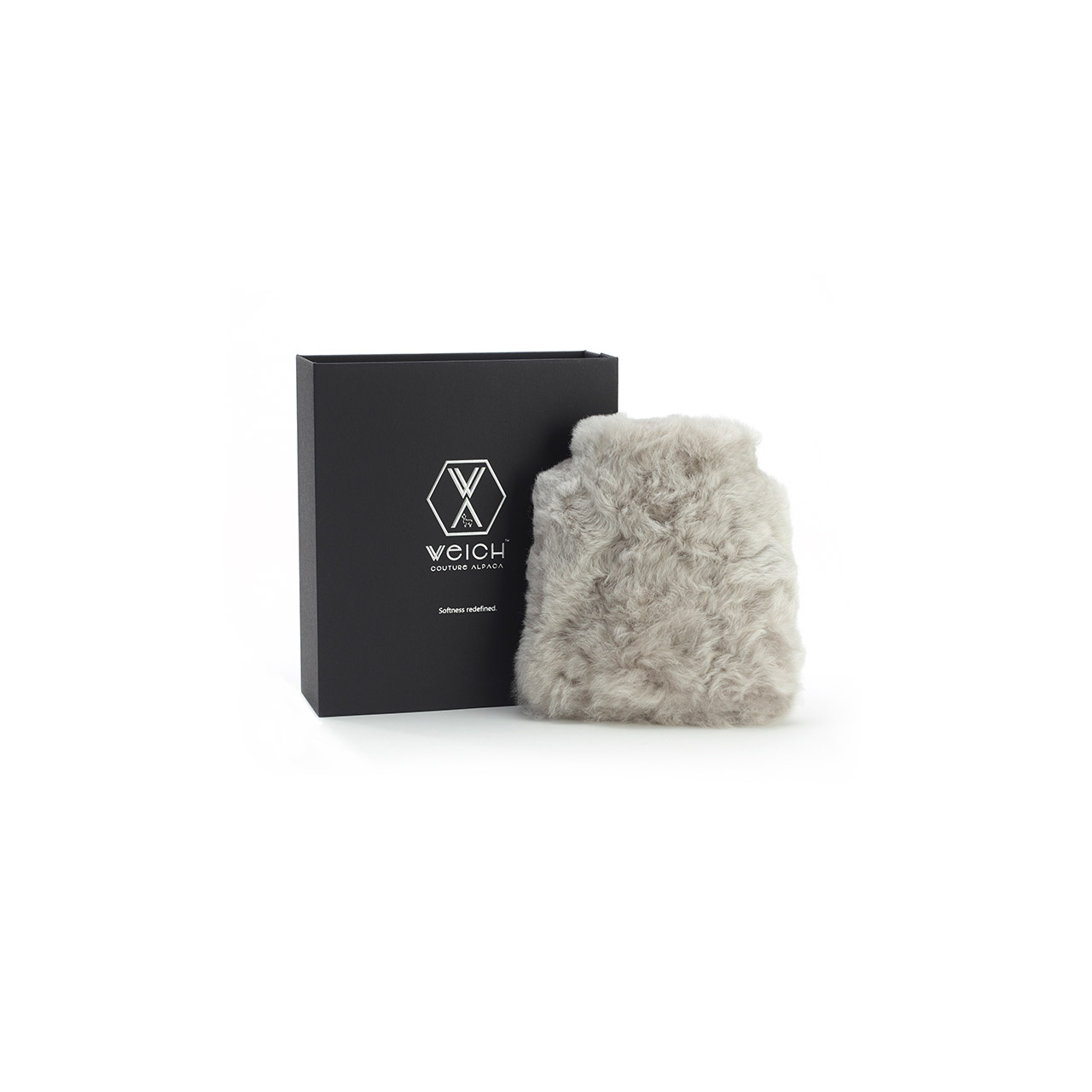 Hot Water Bottle Alpaca-Fur 0.2 l grey