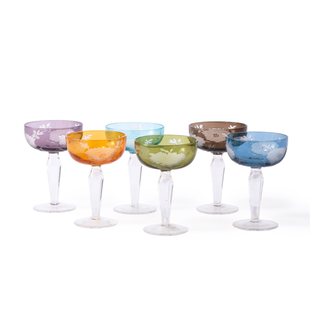 Coupe-Glas Set 6 Stück mehrfarbig