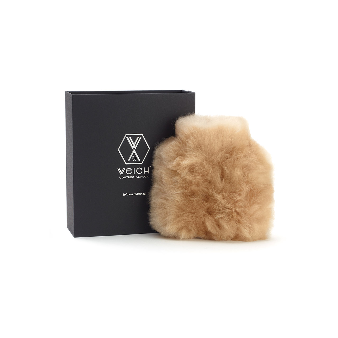 Hot Water Bottle Alpaca-Fur 0.6 l champagne