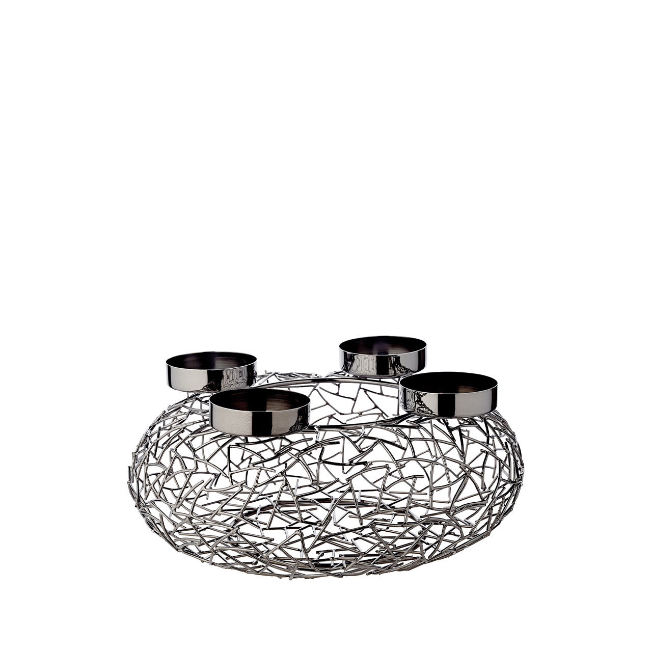 Advent Wreath Milano 34 cm silver