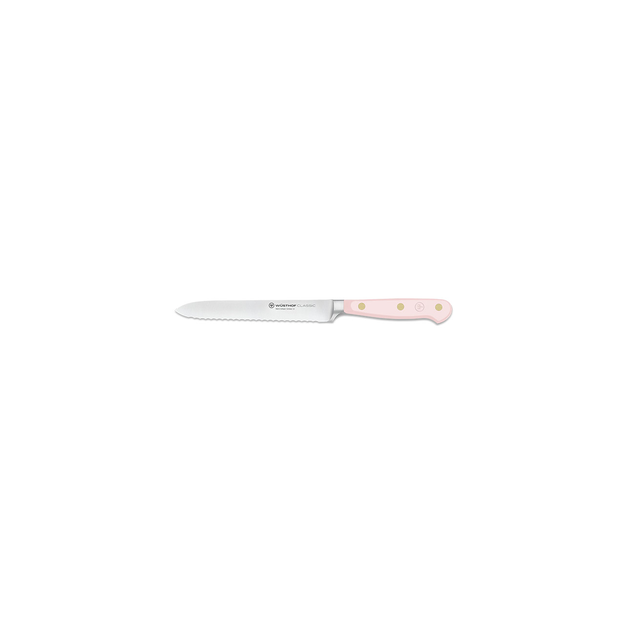 Serrated Utility Knife 14 cm pink himalayan salt