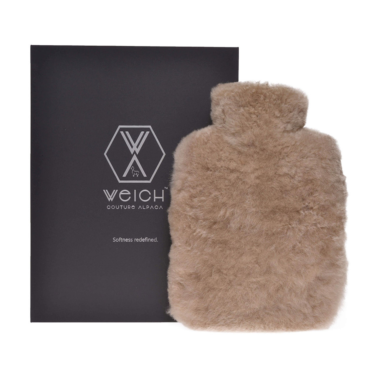 Hot Water Bottle Alpaca-Fur 1.8 l taupe