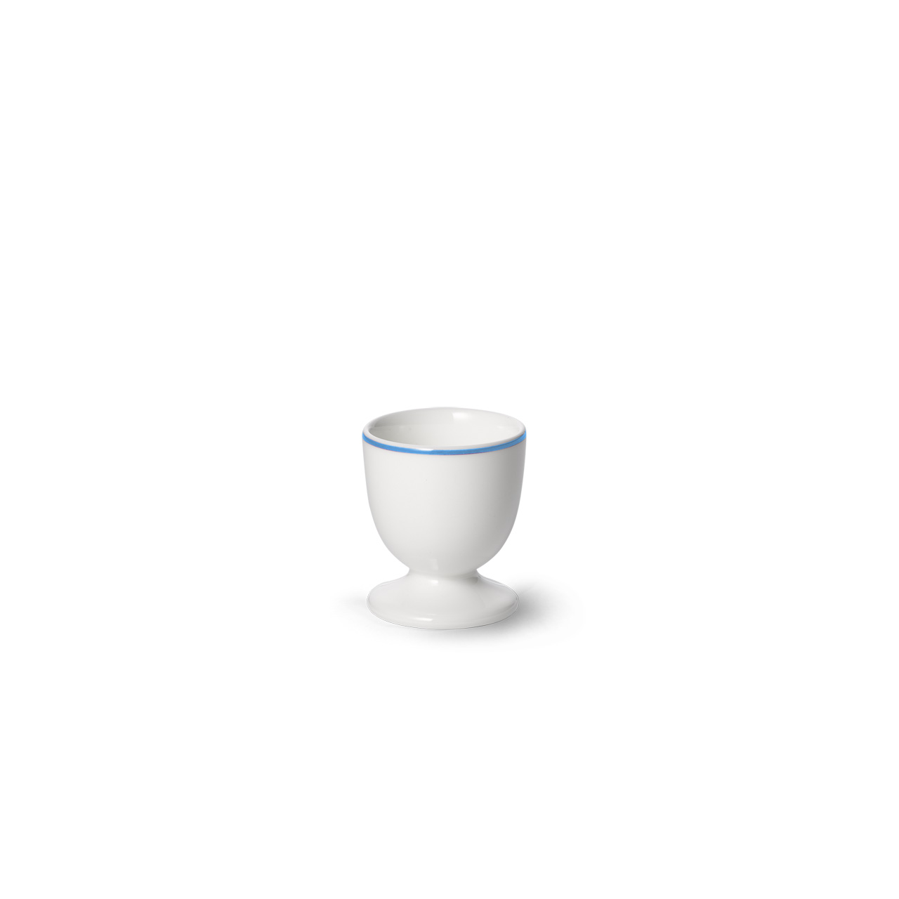 Egg cup footed light blue