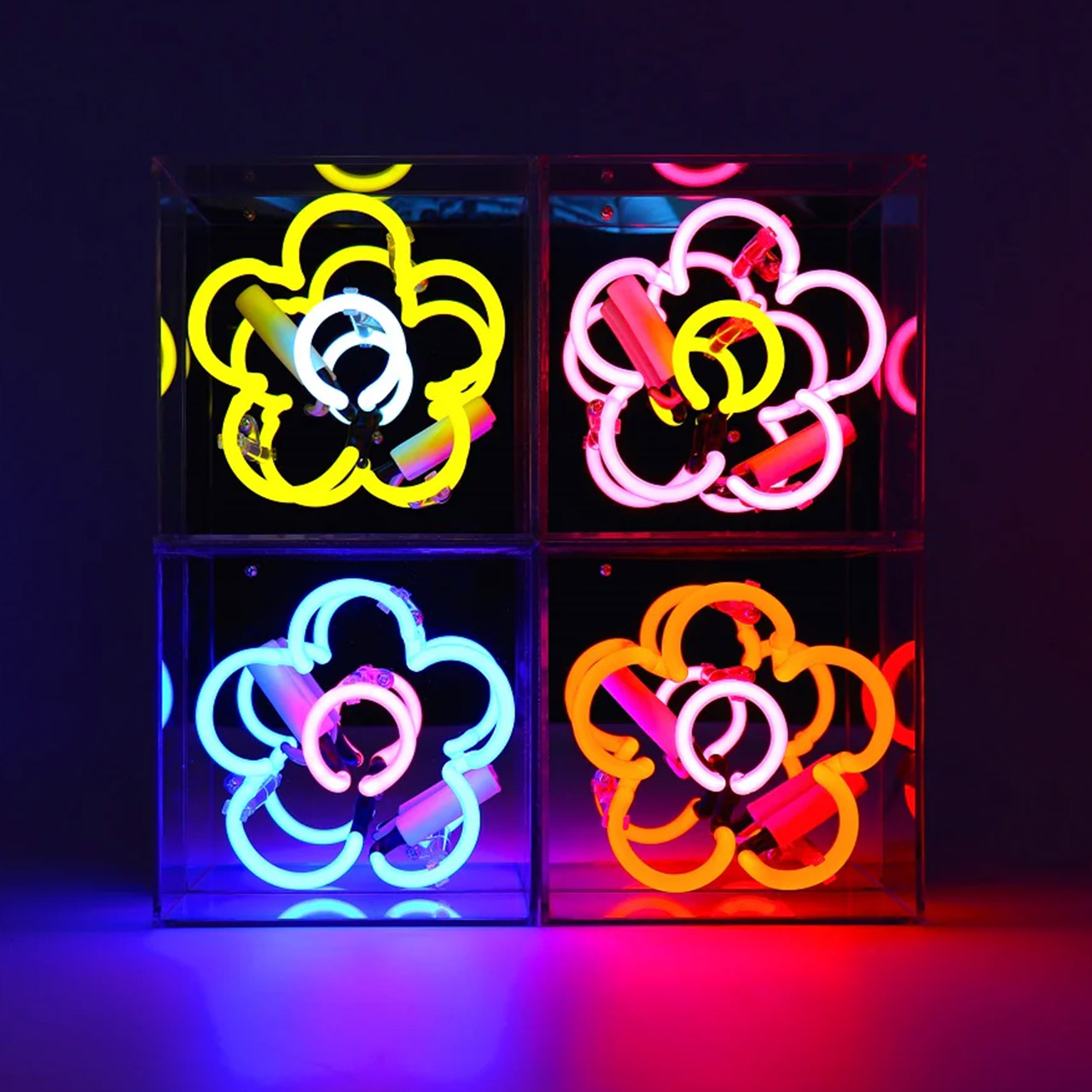 Mini Acrylic Box Neon - Daisy - Yellow