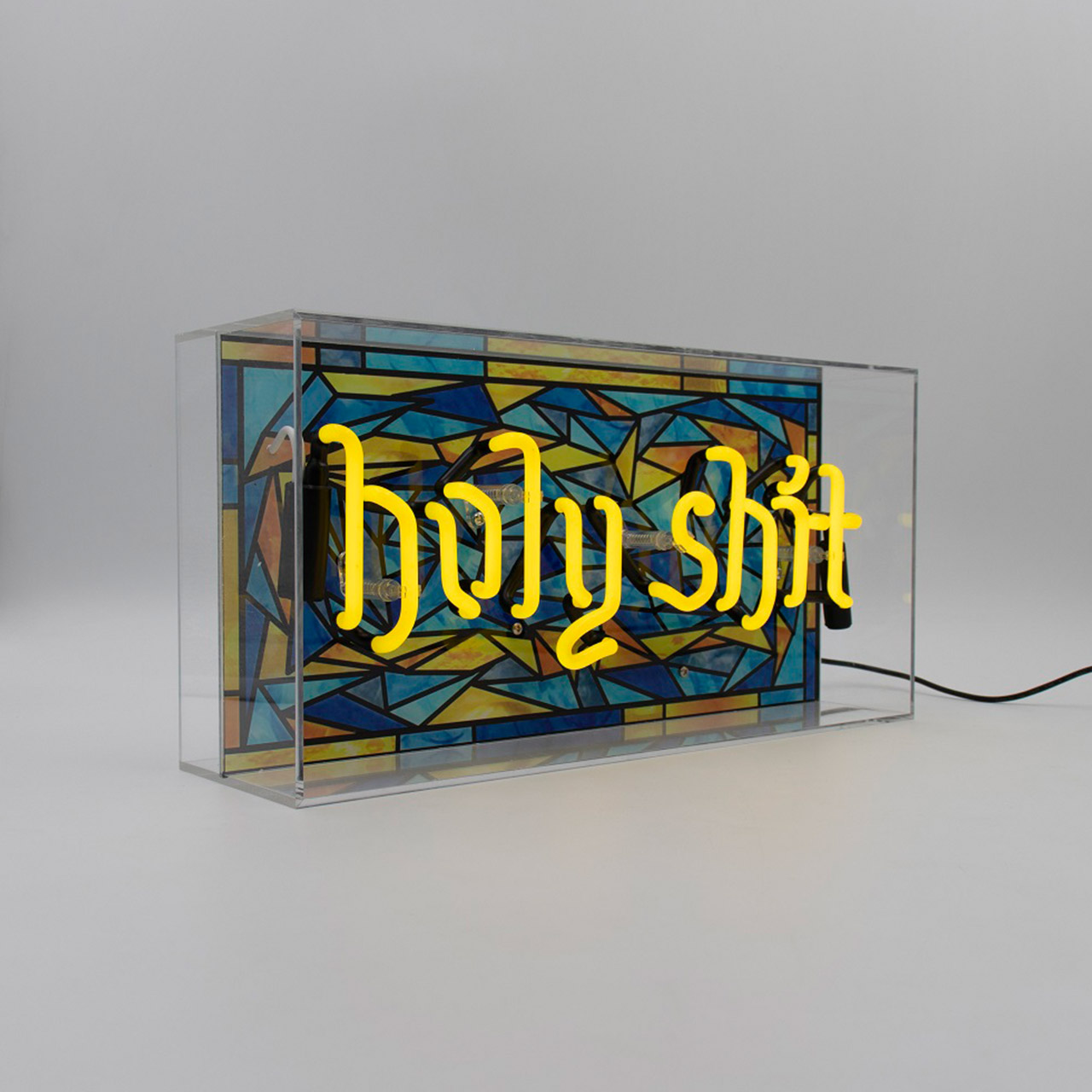 Acrylic Box Neon - Holy Shit