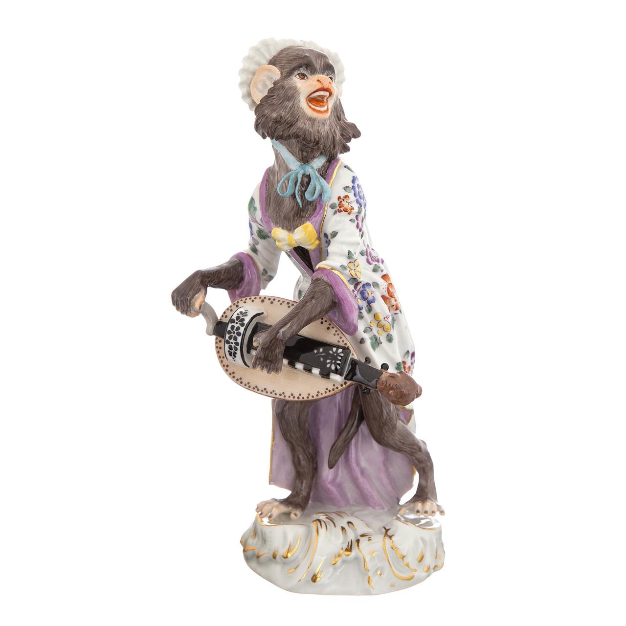 Barrel-Organ Player Monkey Orchestra female 14 cm