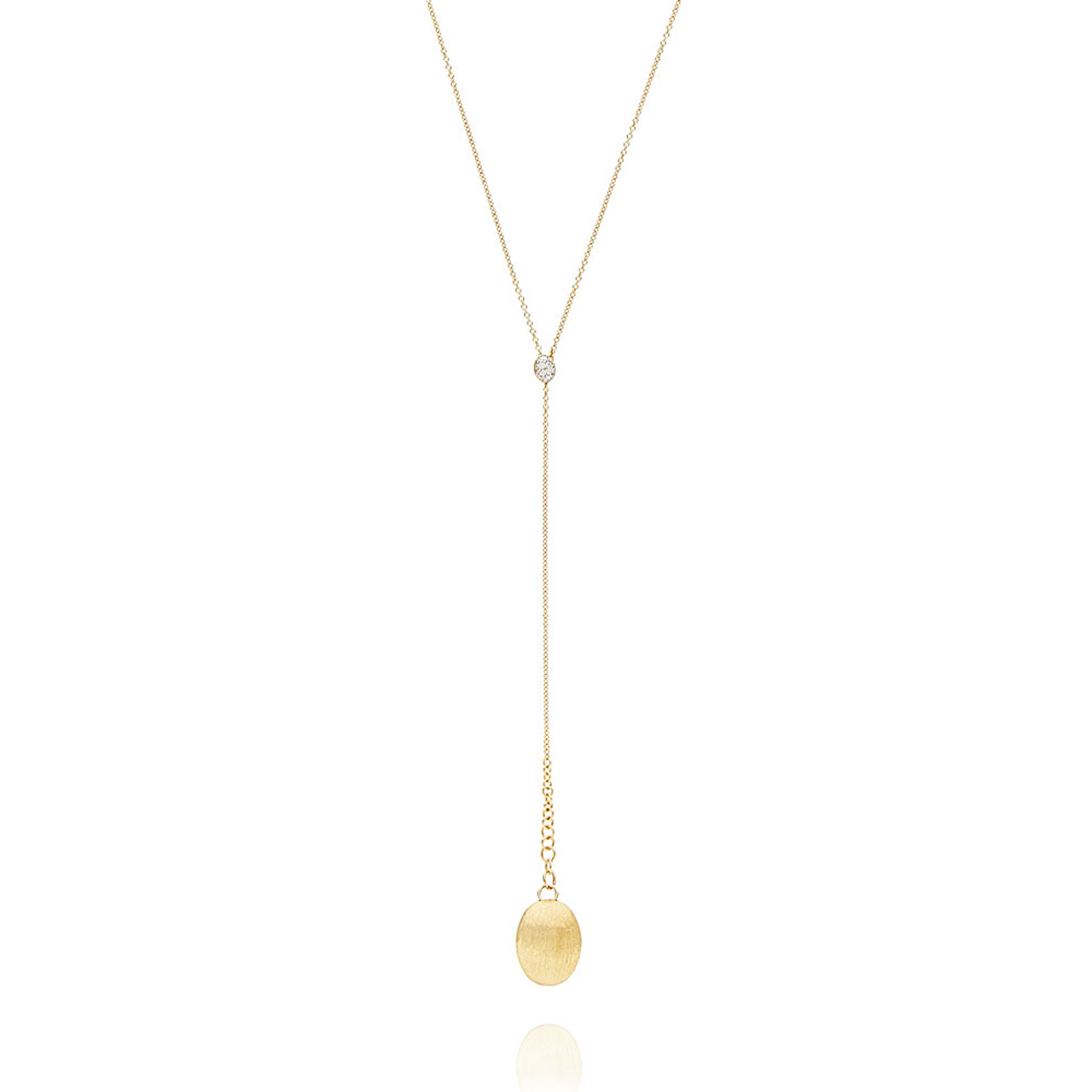 Necklace 750 yellow gold diamonds 0.081 ct