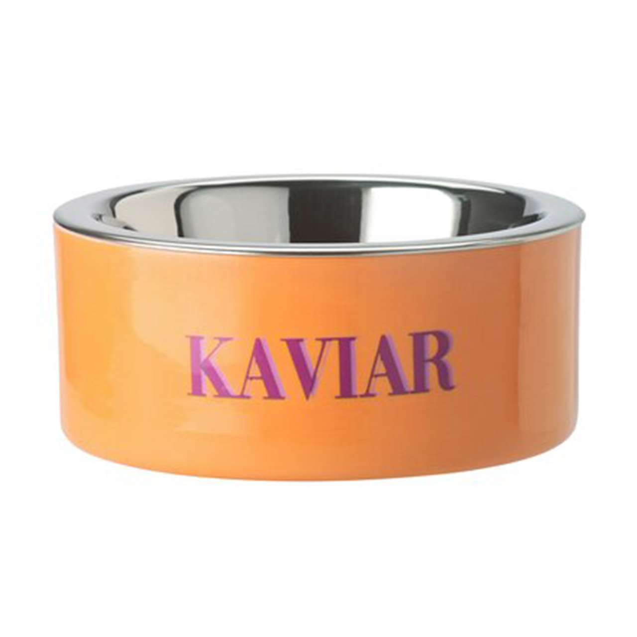 Food bowl S motif: Kaviar, neon orange