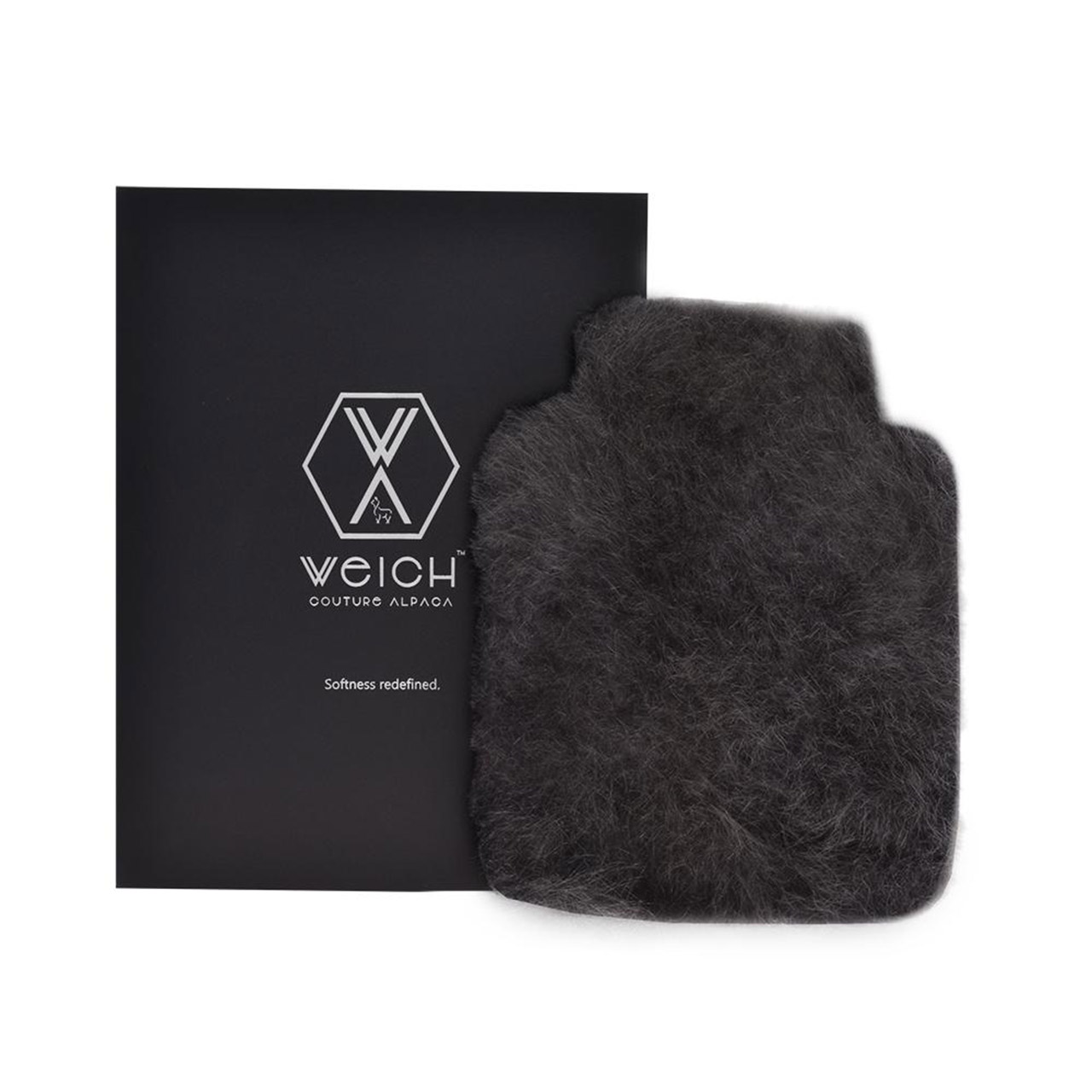 Hot Water Bottle Alpaca-Fur 1.8 l graphite grey