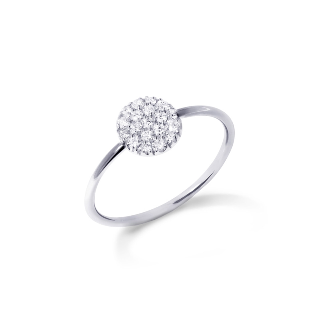 Ring round white gold 750 diamonds 0.13 ct G VS W54