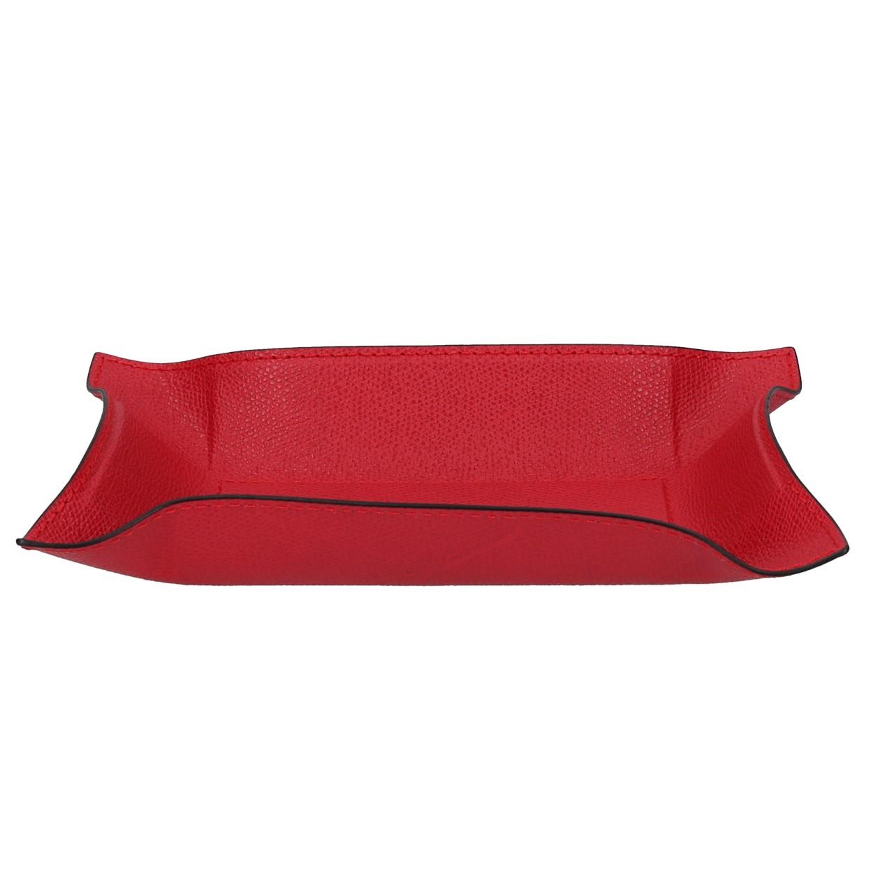 Rectangular Valet Tray small, Golf red, Stitching red