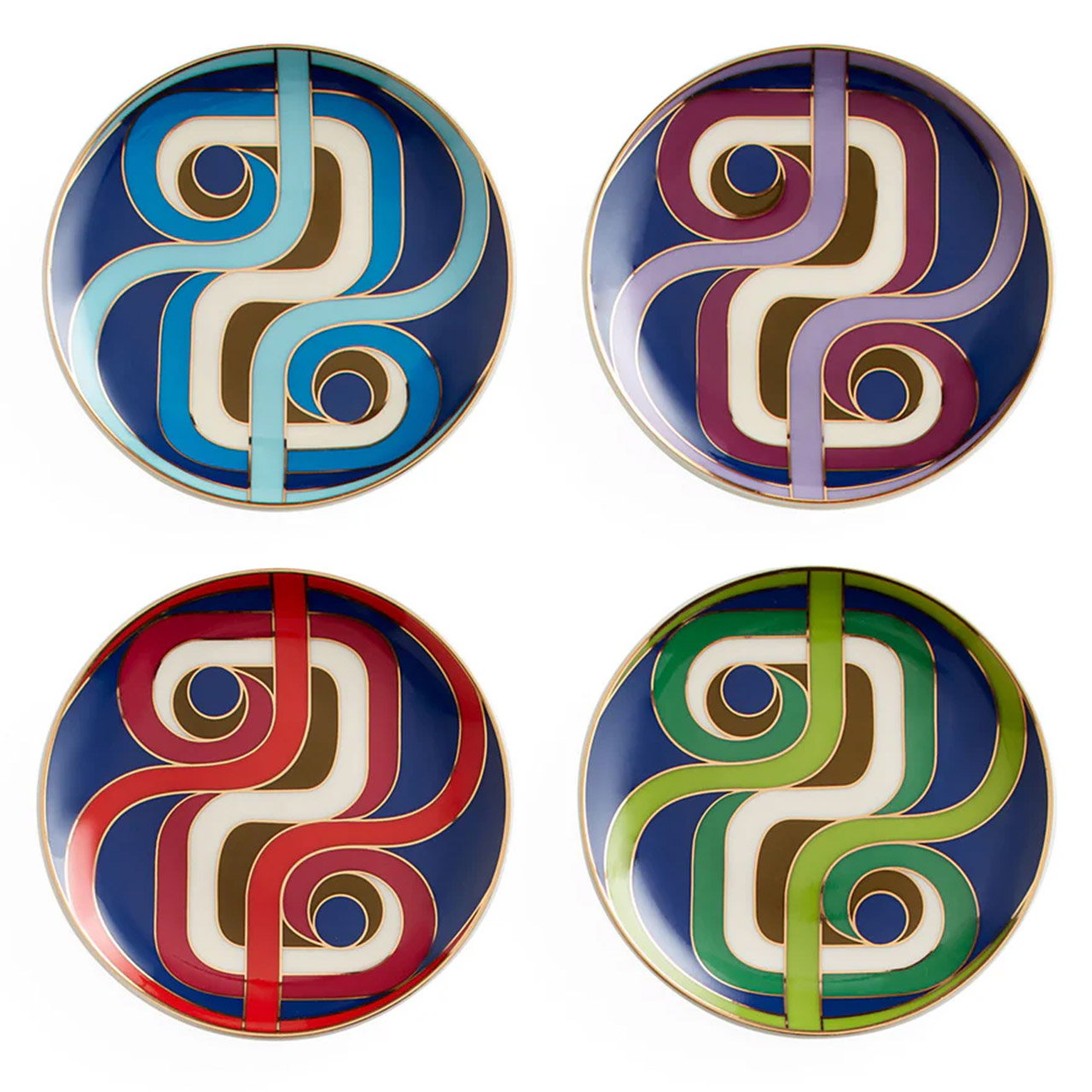 Glass coaster set 4 pieces