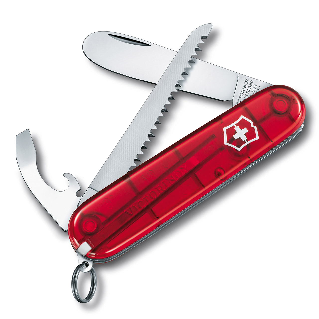 Pocket Knive  My First Victorinox 84 mm red transparent