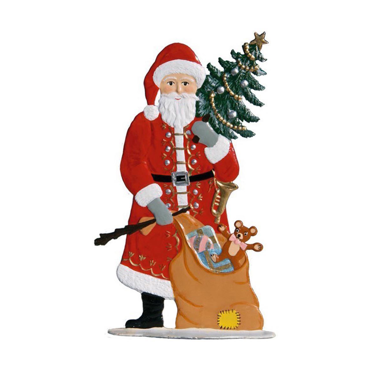 Santa with Fir 10x6 cm