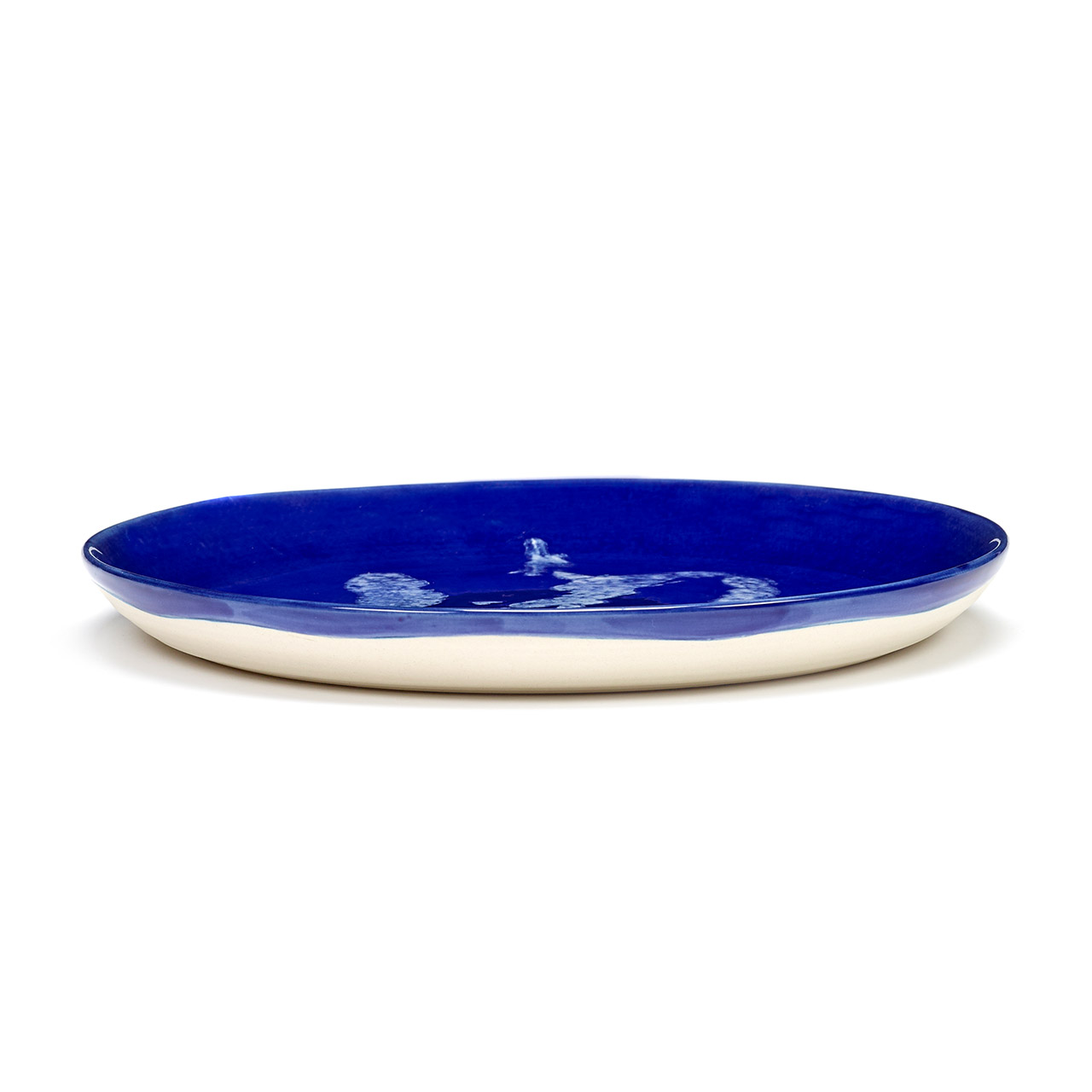 Plate S 19 cm lapis lazuli Pepper white