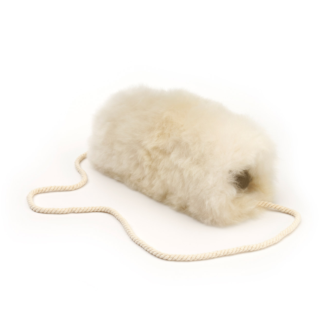 Muff Alpaka-Fell offwhite beige