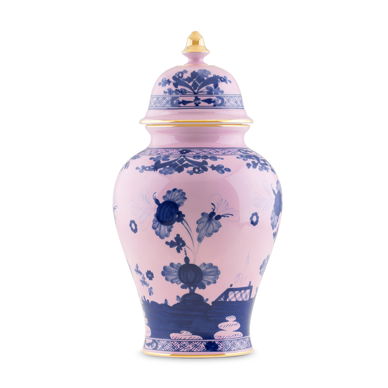 Lidded vase 31 cm azalea