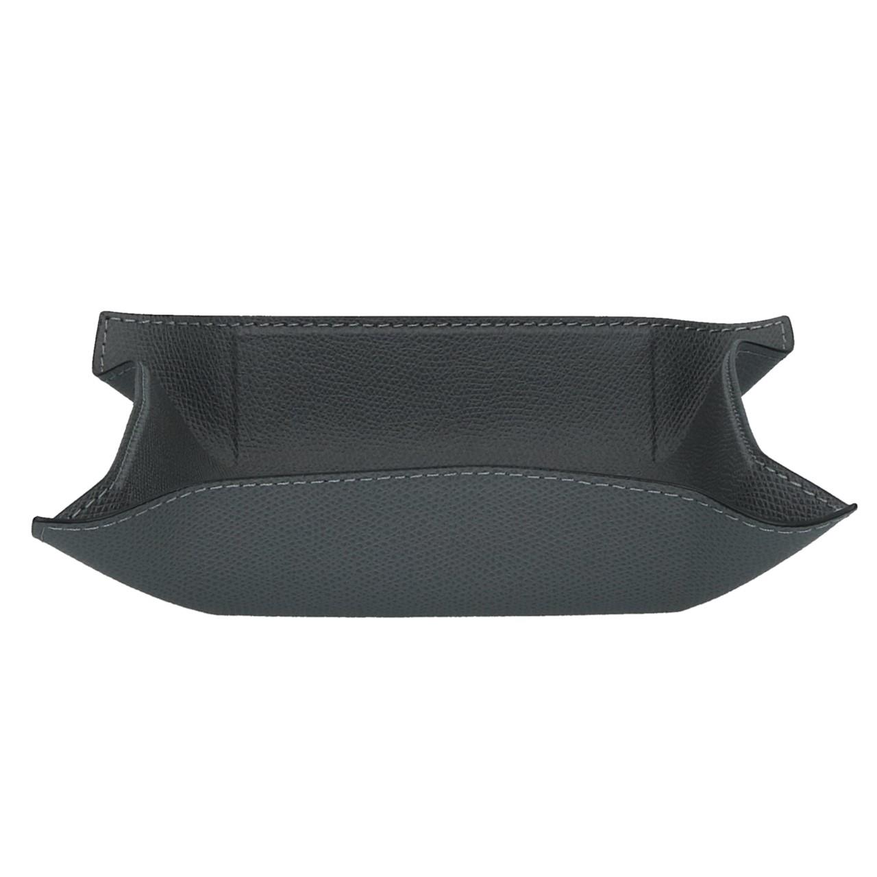 Square Valet Tray medium, Golf graphite, Stitching graphite