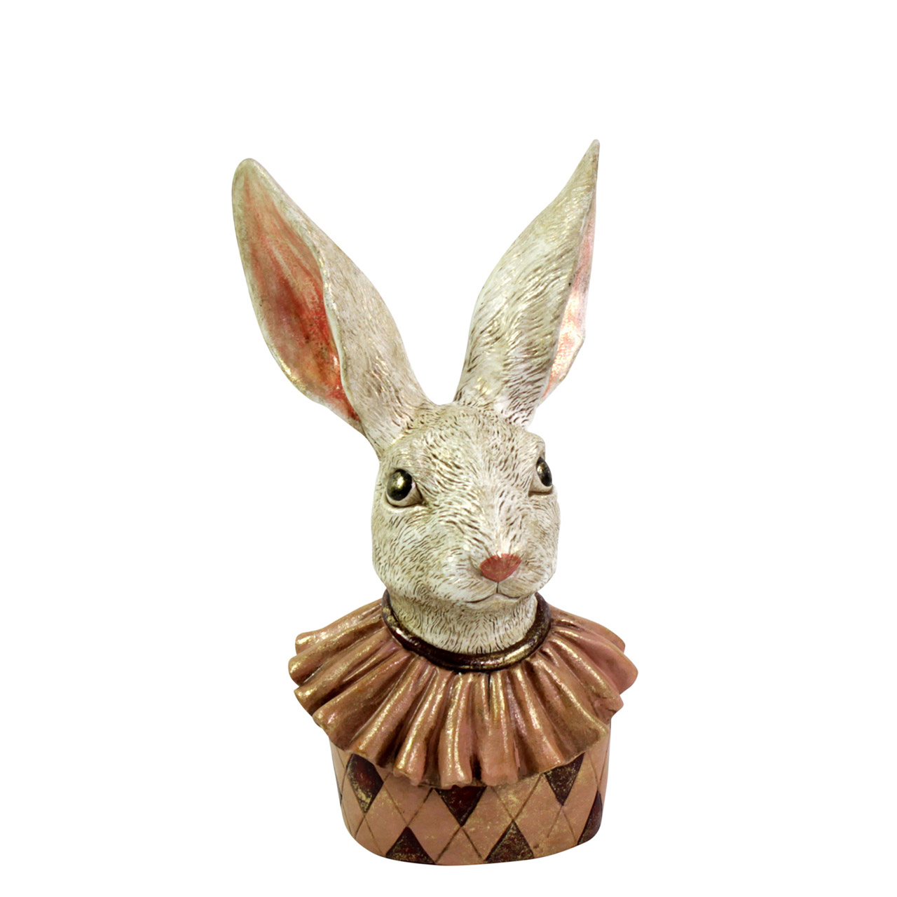 Bunny Bust Heinz 27x23x50 cm apricot/cream/gold