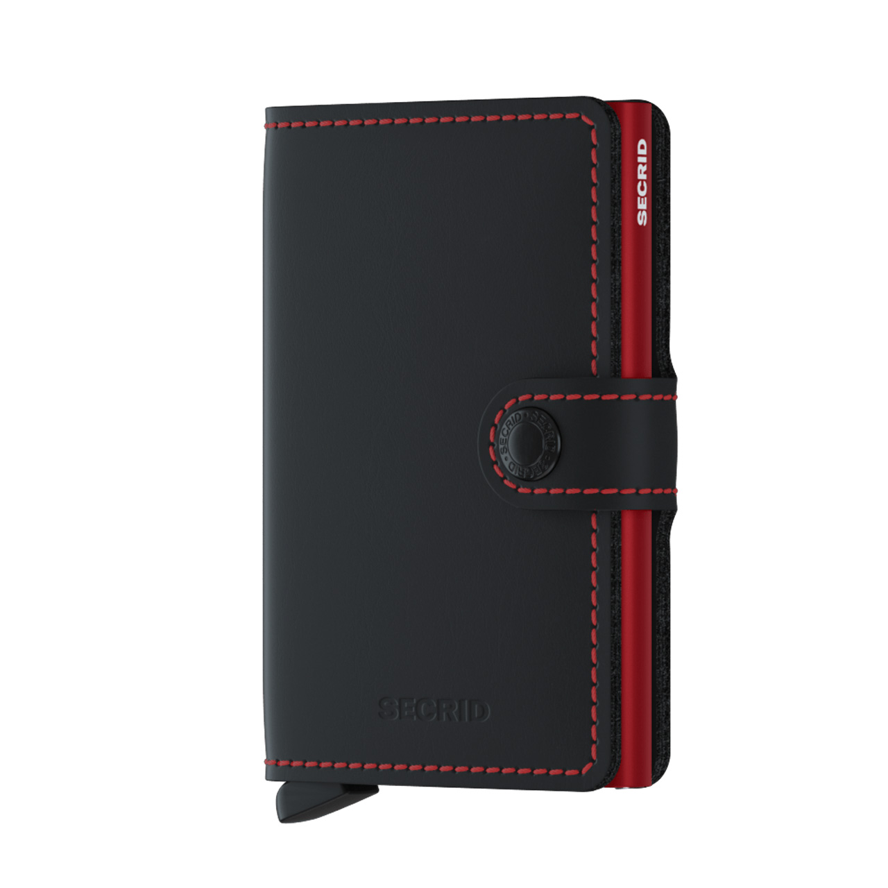 Miniwallet Matte black & red