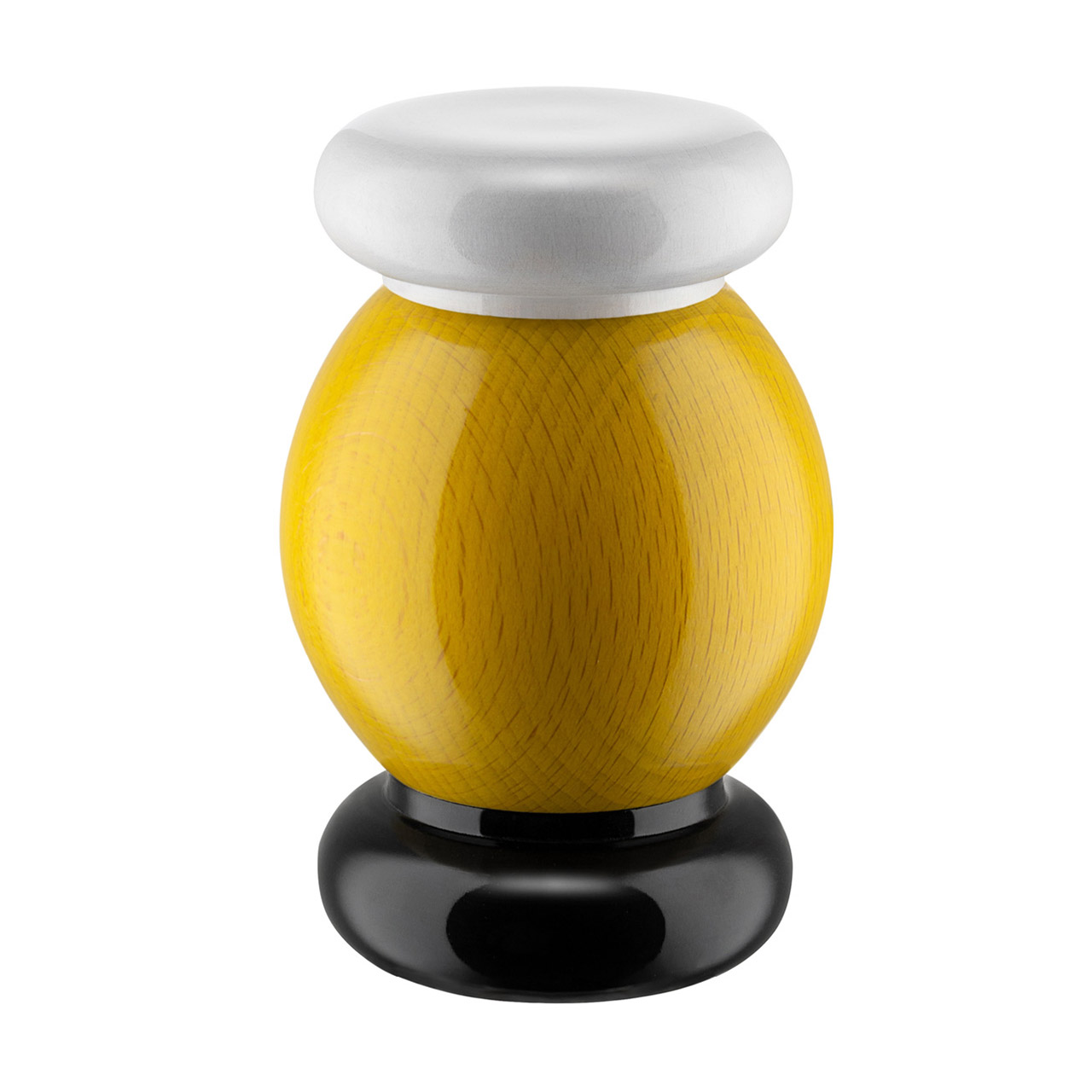 Grinder 11 cm beechwood/ceramic yellow