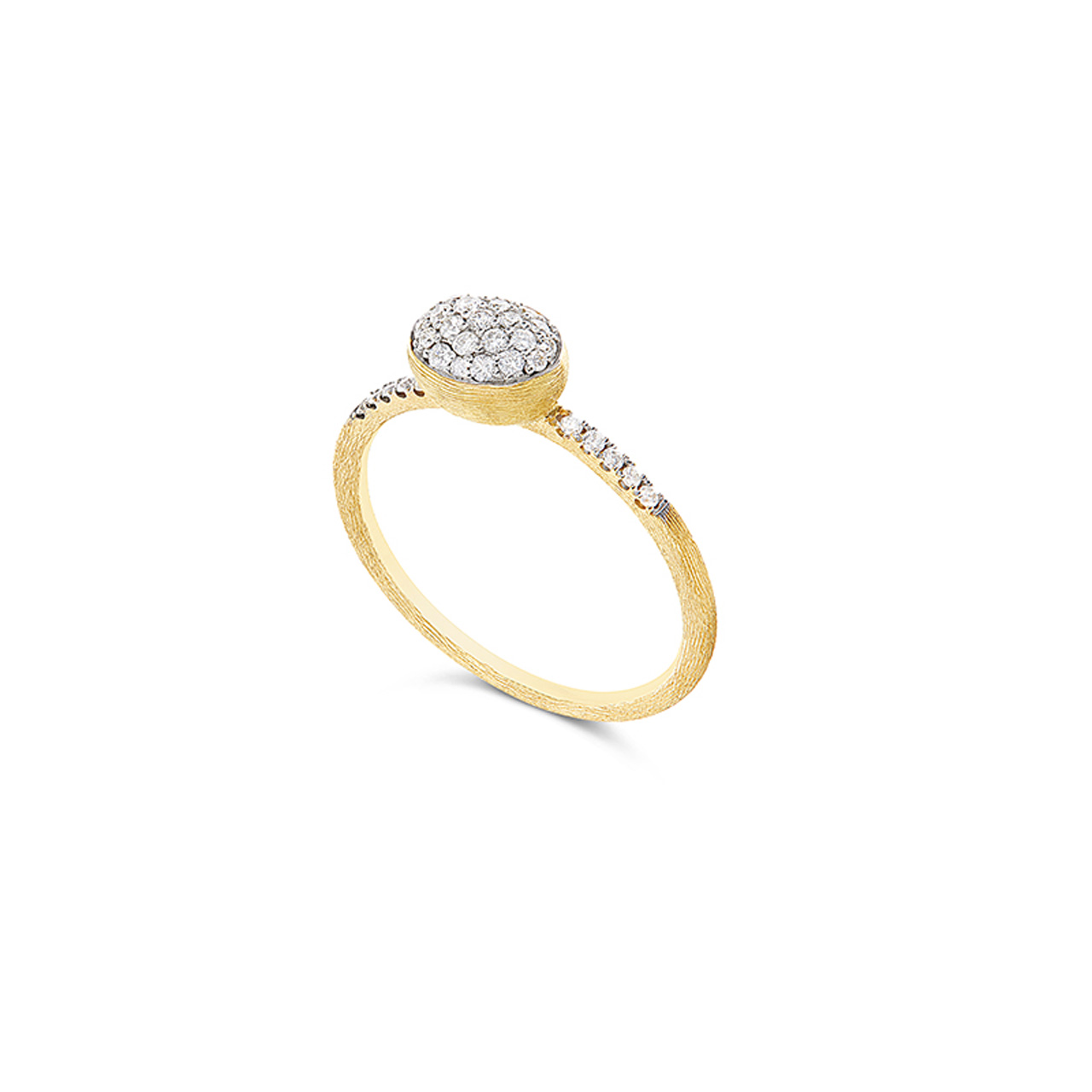 Ring 750 yellow gold diamonds 0.206 ct rs54