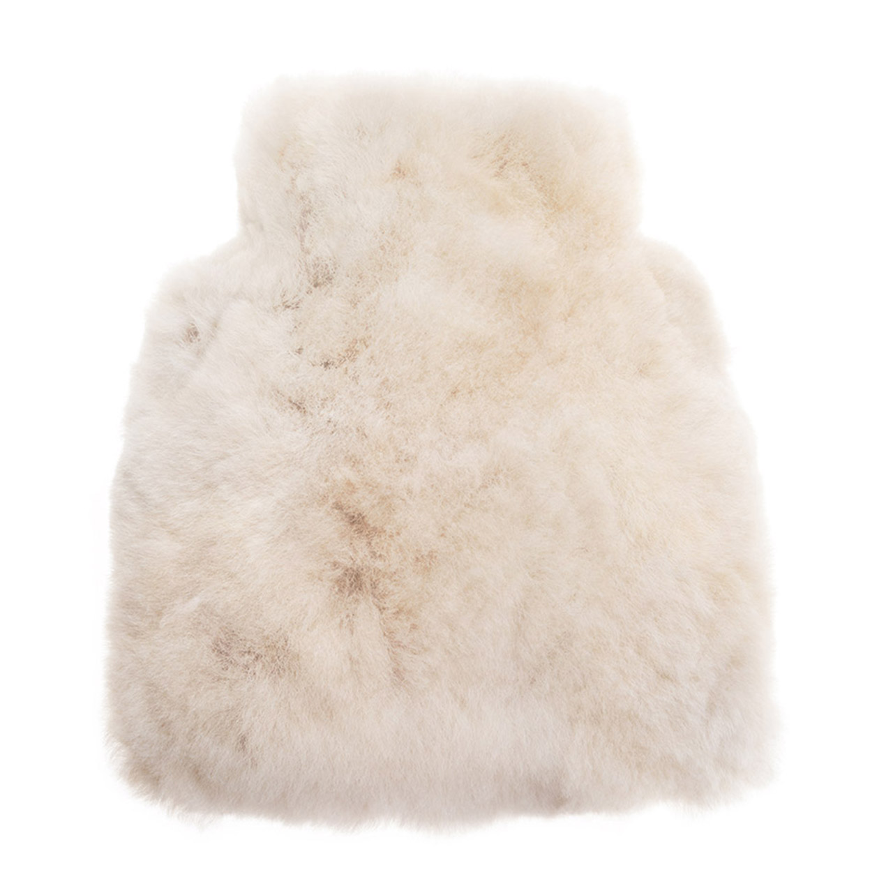 Hot Water Bottle Alpaca-Fur 0.6 l offwhite beige