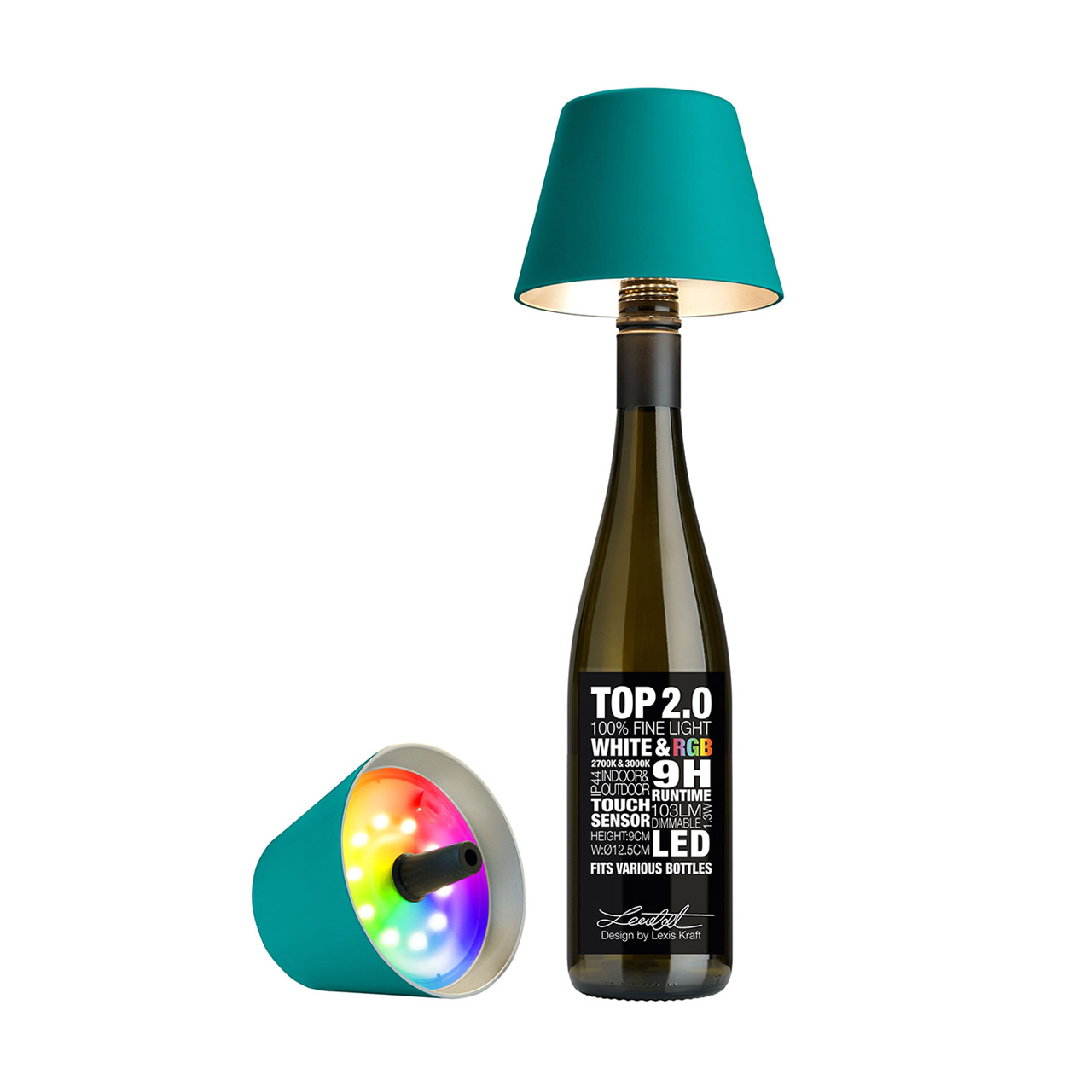 Bottle Light LED dimmable turquoise