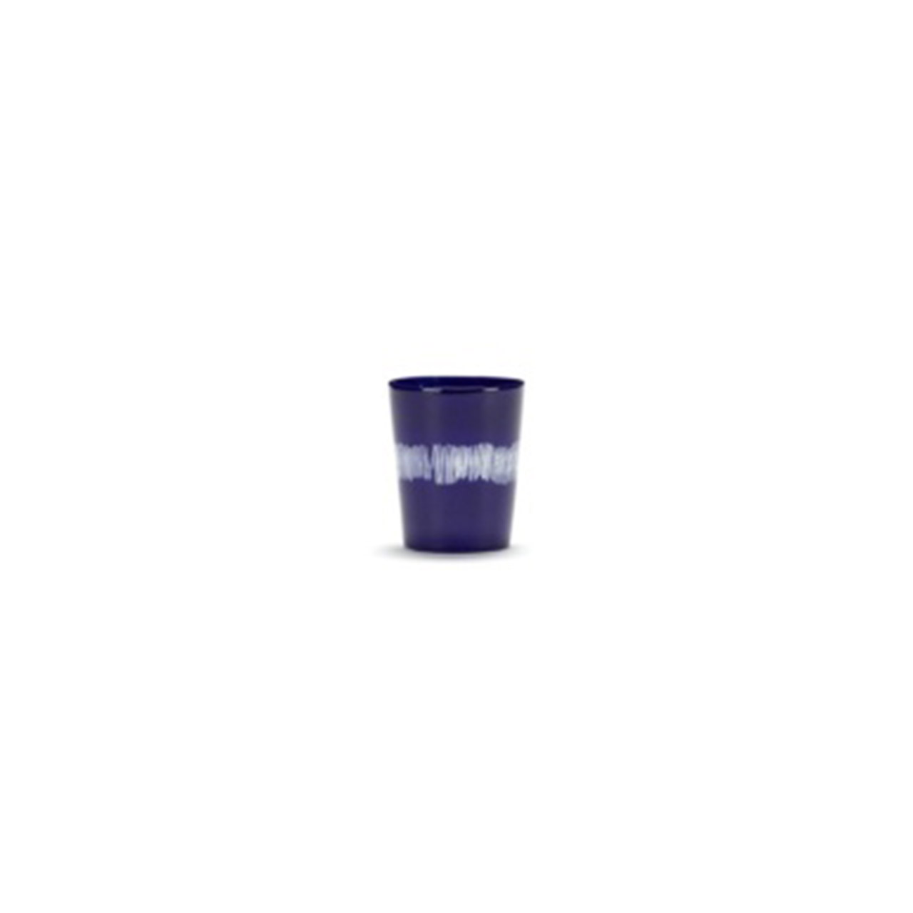 Tea Cup 0.33 l lapis lazuli & Swirl - Stripes white