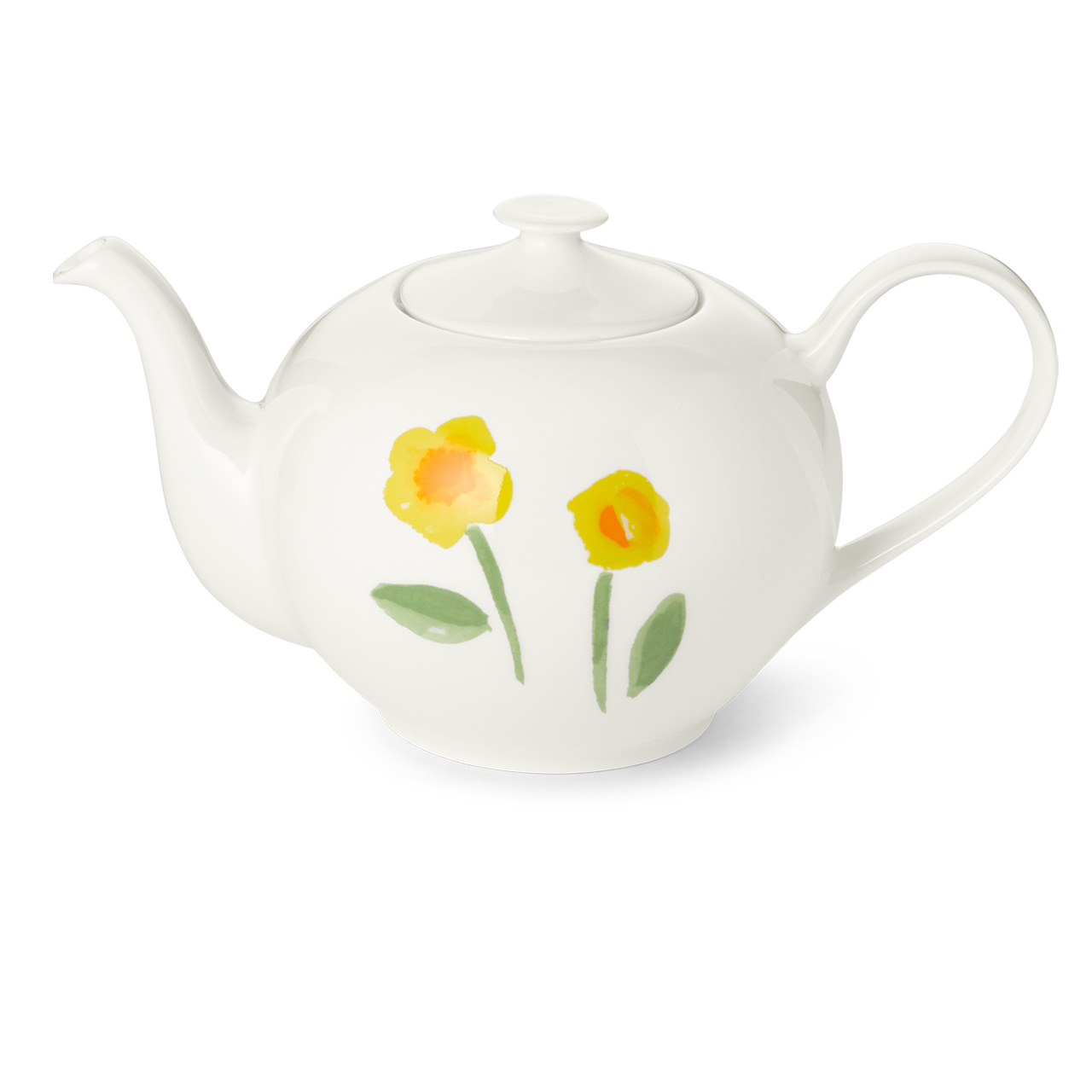 Tea pot round 1.30 l yellow