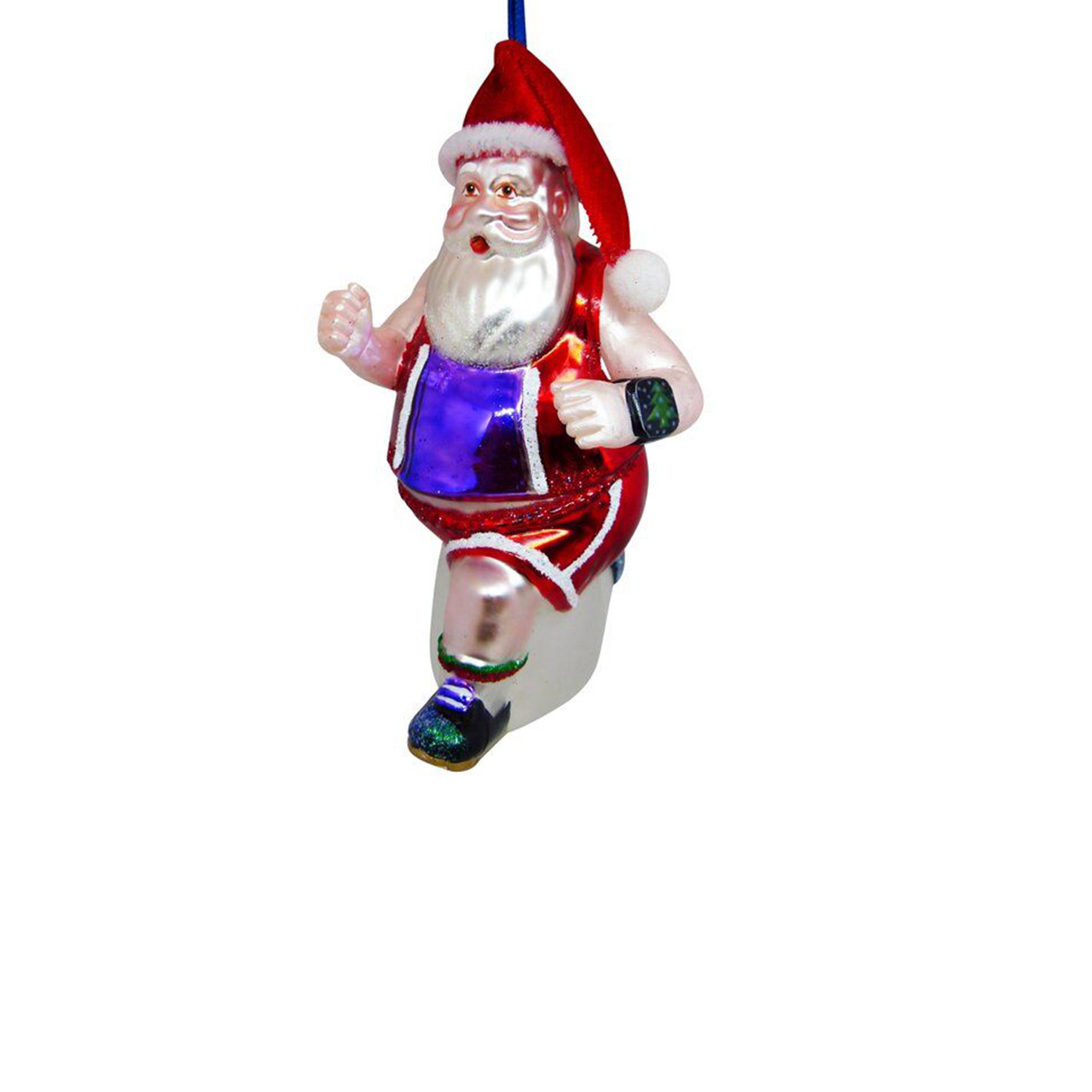 Hanger Running Santa red