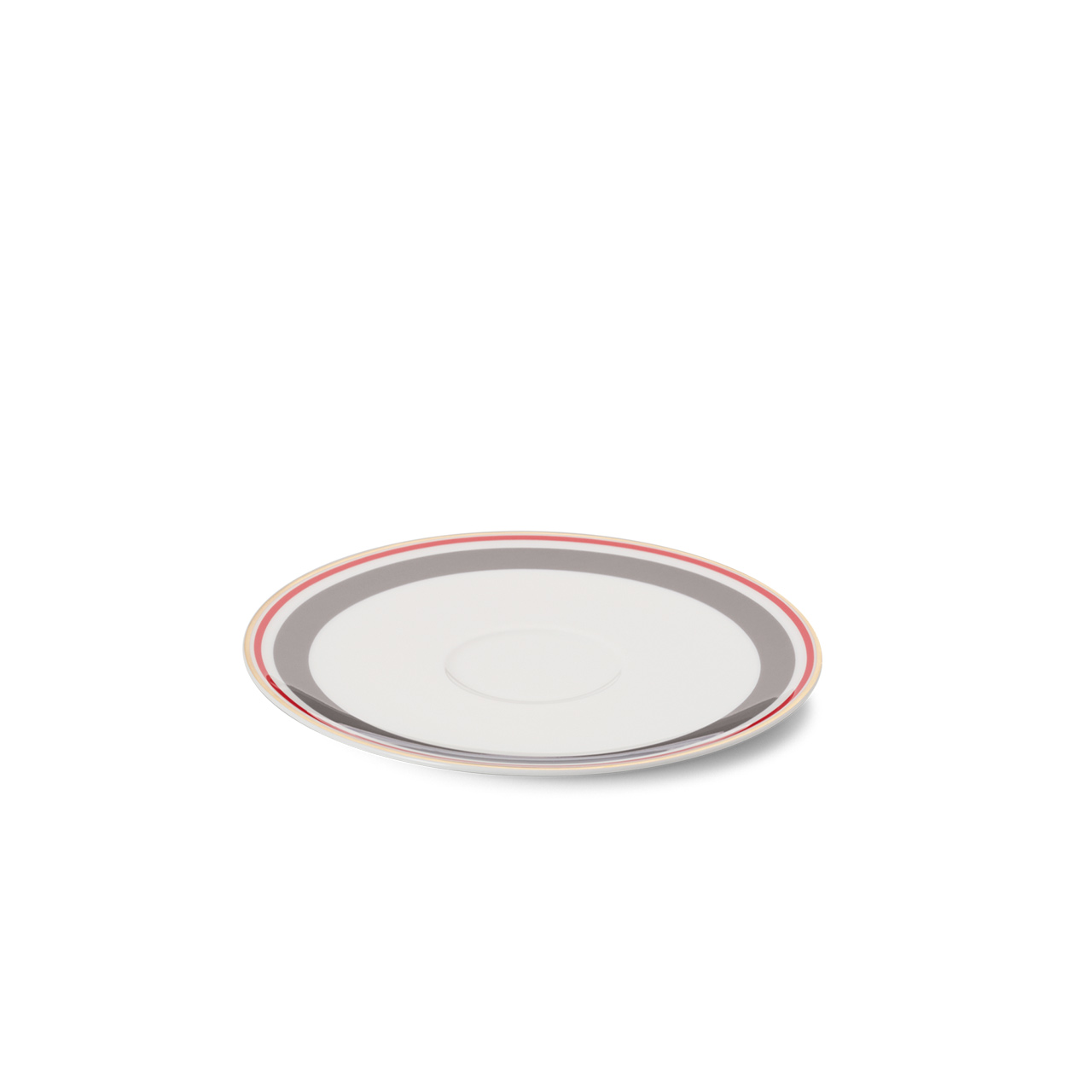 Coffee saucer only 16 cm anthracite/red