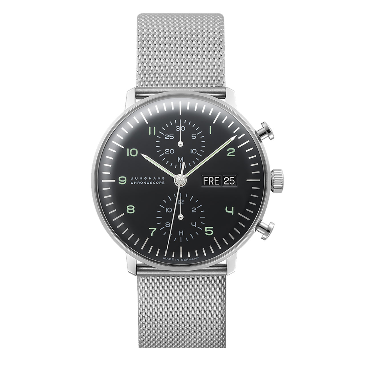 Armbanduhr Max Bill Chronoscope schwarz